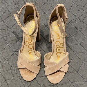 Sam Edelman Beige Strappy Heels
